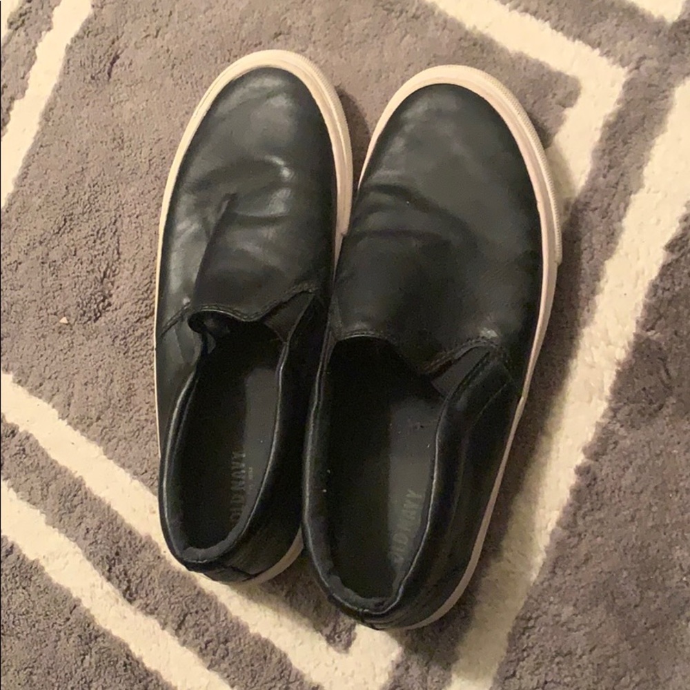 Old navy leather slip on sneakers